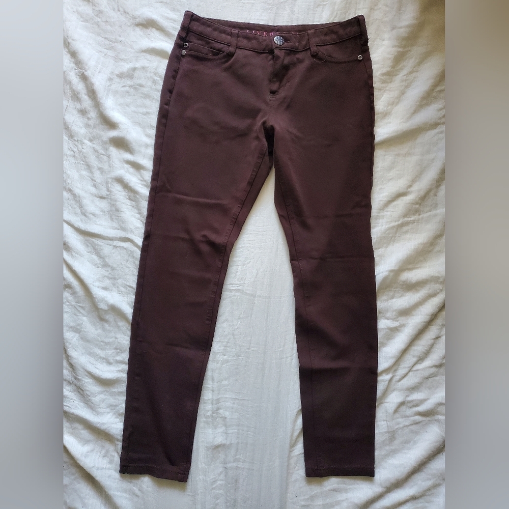 Liverpool Jeans Deep Brown Madonna Leggings Size 4/27